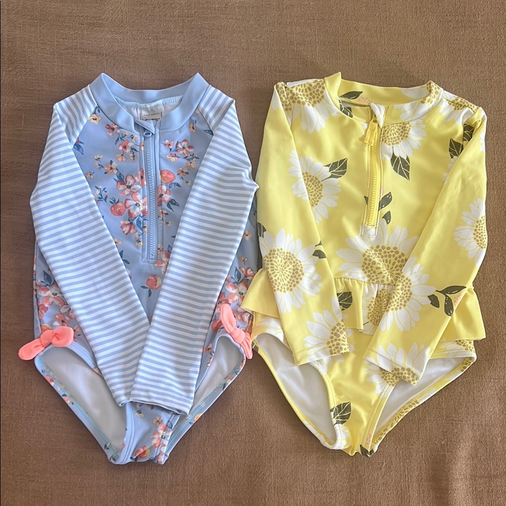 Floral and Sunflower Long Sleeve Swimsuits